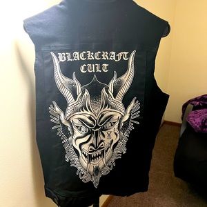 Black craft cult black denim vest.
